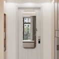 thumbnail image 2 of Door/Wall Mounted Jewelry Cabinet Armoire with Full Length Mirror Lockable Interior Lighted Mirror Irregular Design HD Silver Mirror Jewelry Organizer White MDF, 2 of 10