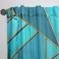 thumbnail image 3 of Designart 'Honeycomb Capital Gold III' Modern & Contemporary Curtain Panel, 3 of 5