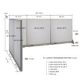 thumbnail image 2 of GOF L-shaped Freestanding Office Partition, Room Divider, Privacy Screen, Workstation Cubicle (72”D x 126”W x 48”H), 2 of 12