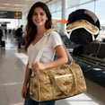 thumbnail image 3 of Garronmavis Large Fish Camo Quilted Duffle Bag for Women, Weekender Travel Bag Carry On Overnight Bag Gym Shoulder Tote Bag with Zipper Pockets, 3 of 7