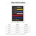 thumbnail image 5 of Sikiie First Responder American Flag Print Cozy Flannel Fleece Throw Blanket: Lightweight & Thick for All Seasons - Perfect for Women, Men, & Kids-40"x30", 5 of 6