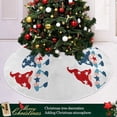 thumbnail image 6 of FMSHPON Independence Day Independence Day Elf Elder Xmas Christmas Tree Skirt Stand Mat for Holiday Party Decoration Indoor Outdoor 48 inches, 6 of 6