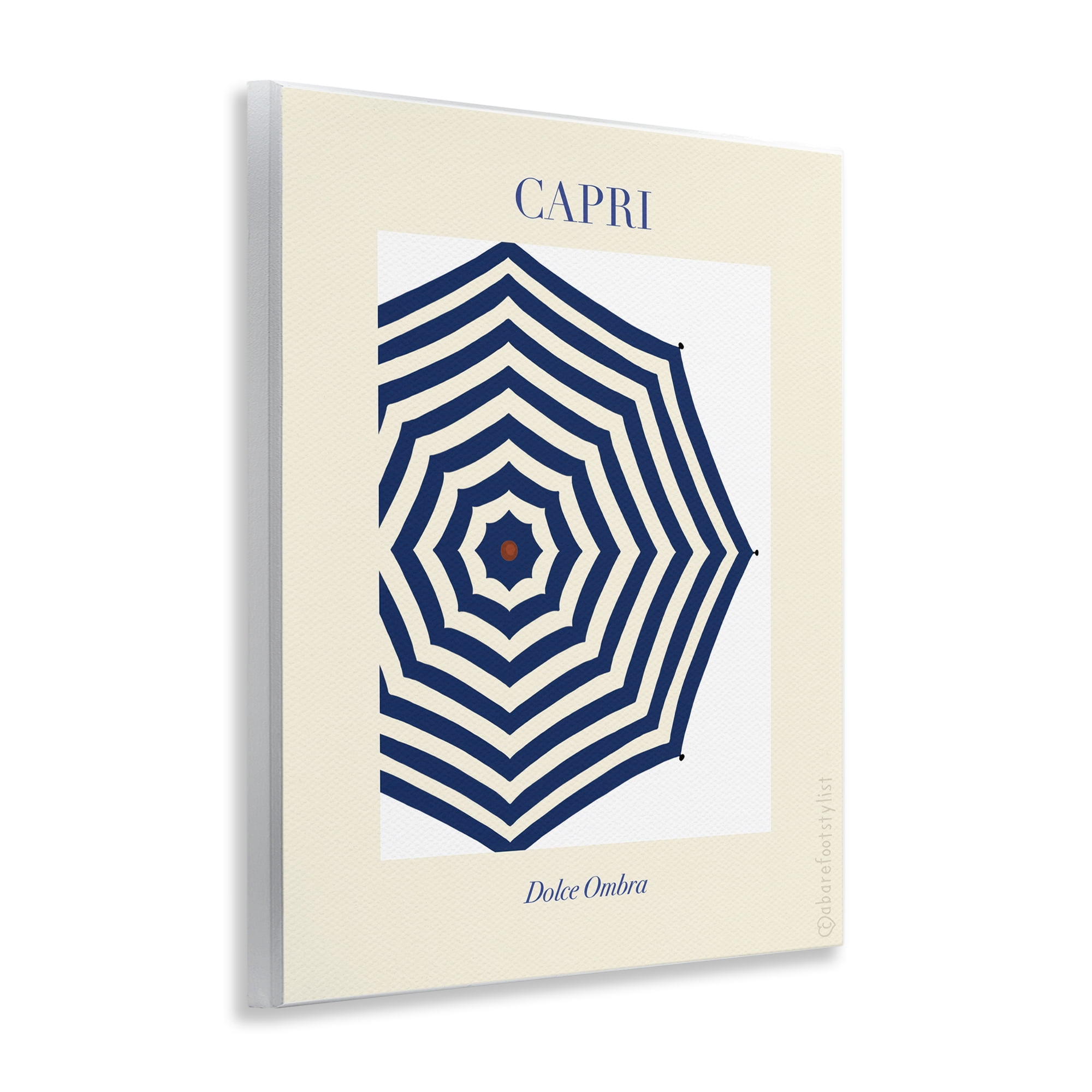 Stupell Industries Capri Striped Umbrella Wall Plaque Art, design by A Barefoot Stylist