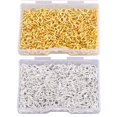 thumbnail image 1 of CHUANK 300 Pcs Gold+300 Pcs Silver Screw Eye Pins Hooks Eyelets Screw Threaded for Jewelry Making Findings DIY Crafts, 1 of 9