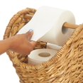 thumbnail image 5 of mDesign Water Hyacinth Toilet Paper Dispenser Basket for Bathroom, Natural/Tan, 5 of 7