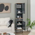 thumbnail image 4 of Gymax Tall Bathroom Storage Cabinet Freestanding Narrow Linen Tower w/ Doors & Drawer, 4 of 9