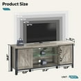 thumbnail image 4 of Bestier Farmhouse TV Stand with LED Lights for TVs up to 65",Light Grey, 4 of 8