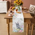 thumbnail image 3 of Table Runner - 120 Inch Long, Easter Kitchen Dining Table Runner Dresser Scarves, Spring Rustic Botanical Floral Rabbit Eggs Leaves Farmhouse Decor for Coffee Tables Wedding Party Banquet, 3 of 8