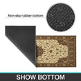 thumbnail image 7 of Kitchen Rugs and Mats Non Skid Washable Dark Brown Patterned Bohemia Kitchen Mat and Rug Set,Floor Cushion Waterproof Rug,Rubber Backed Area Rugs for Kitchen Laundry, 7 of 7
