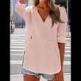 thumbnail image 4 of Sudadera con Capucha para Mujer, de Larga, Cuello en V y Bolsillos, para Playa Rosa XL, 4 of 8