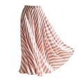 thumbnail image 5 of JGGSPWM Womens Elegant Striped Pleated Flowy Maxi Skirt High Elastic Waist Long Skirts, Soft Loose Fit Vacation Daily Wear for Spring Summer Pink XXL, 5 of 7