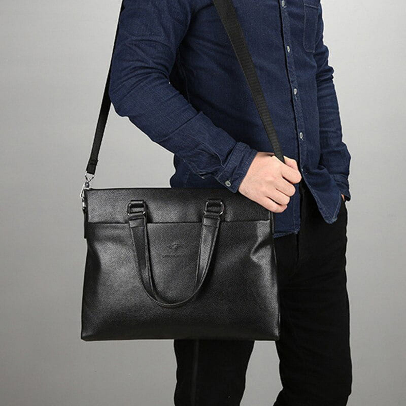 Business Mens Leather Briefcase Bag Handbag Laptop Shoulder Bag Fashion DG