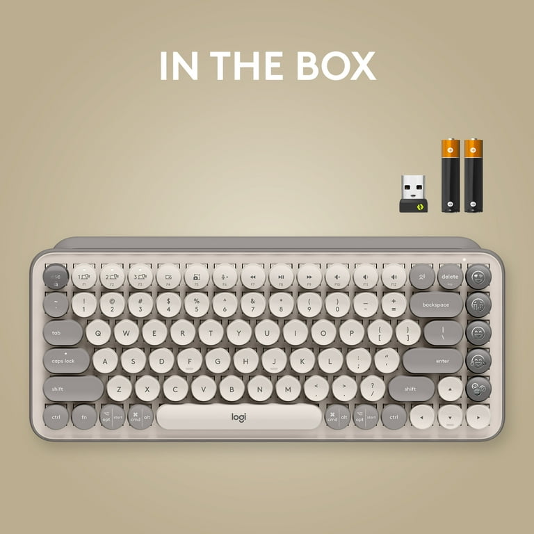 Logitech POP Keys Programmable Mechanical Wireless Keyboard, Emoji