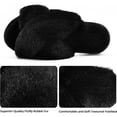 thumbnail image 3 of LORDFON Open Toe Cross Band Fuzzy Womens Slippers Fluffy House Slippers with Memory Foam, 3 of 7