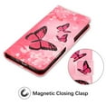 thumbnail image 6 of CaseHome iPhone 16 Wallet Case for Women, Cute Pink Flower Butterfly Pattern Magnetic Closure PU Leather Flip Cover with Card Holder and Kickstand Protective Phone Case, 6 of 7