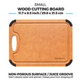 thumbnail image 4 of Freshware Cutting Boards for Kitchen  Eco-Friendly Wood Cutting Board with Deep Juice Grooves, Non-Slip and Easy Grip Handles, BPA-Free, Non-Porous, Dishwasher Safe, 11.7 x 8.5 Inch, 4 of 5