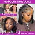 thumbnail image 2 of 100% Human Hair Short Bob Wigs 13x4 Straight Glueless HD Lace Front Wig Lace Frontal wig, 2 of 6