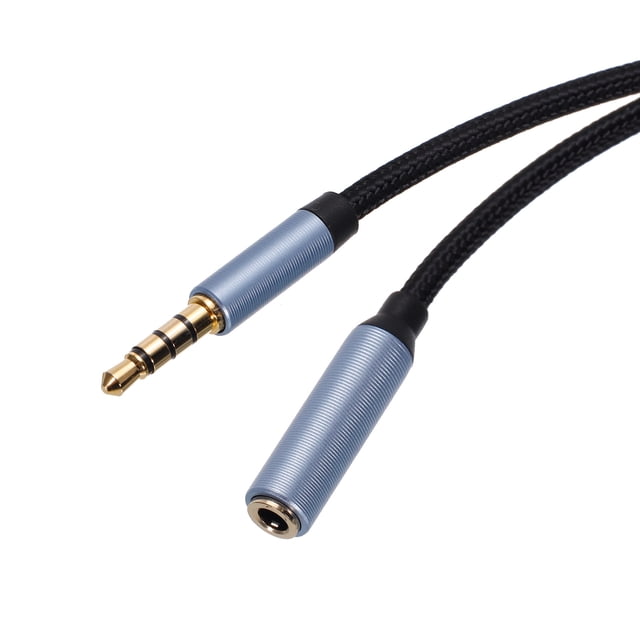 Cable de extensión Aux Uxcell de 0.14" macho a hembra para auriculares de audio HiFi 3.3 pies Azul