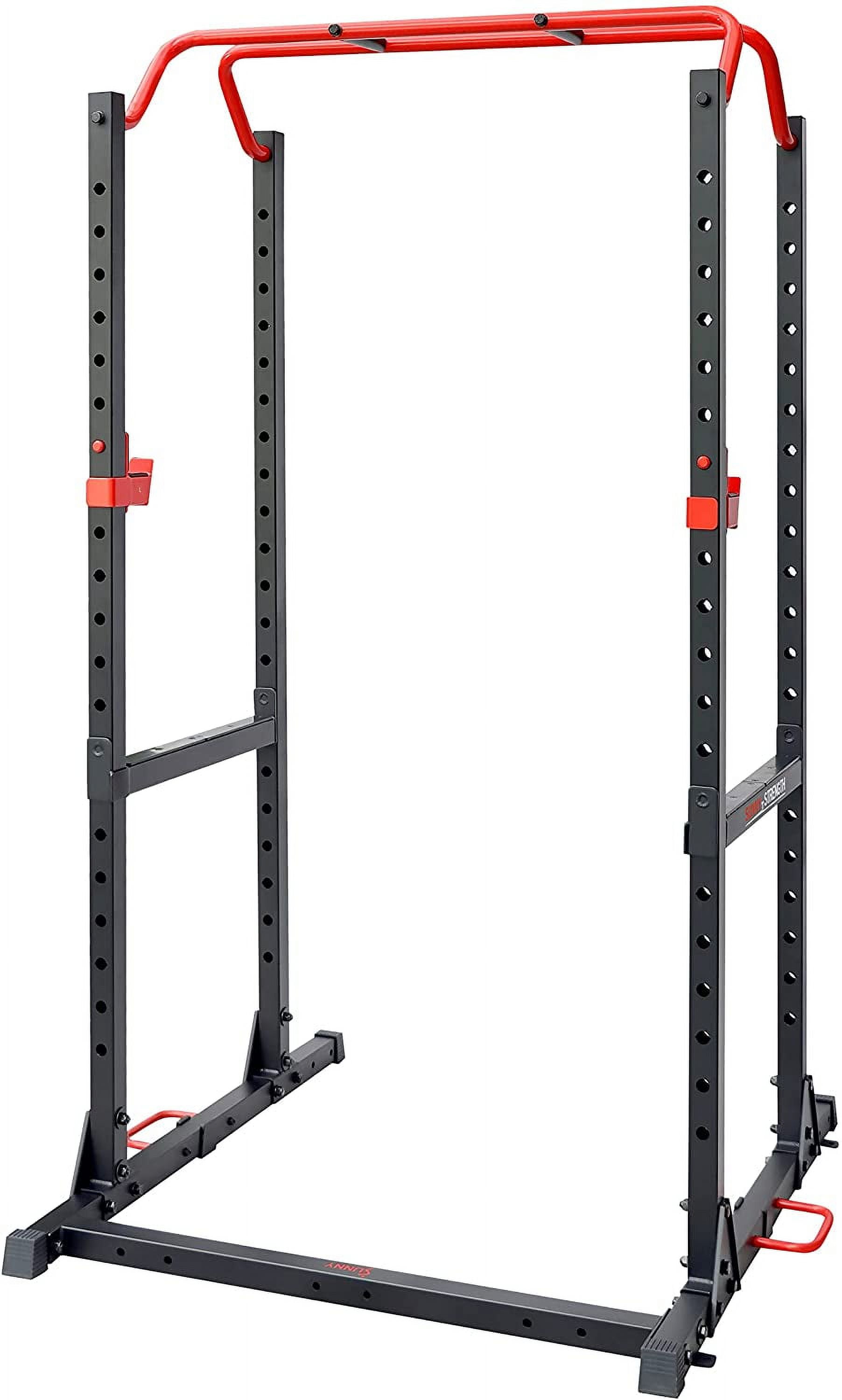 Sunny Health & Fitness 1000LB Capacity Multi-Function Adjustable Weight Cage Power Rack