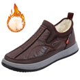 thumbnail image 2 of XIMIN Men Flat Bottomed Velvet Warm Snow Shoes Winter Snow Boots Winter High Top Ankle Outdoor Walking Shoes Non Slip Warm Plush Sneakers Casual House Shoes, 2 of 5