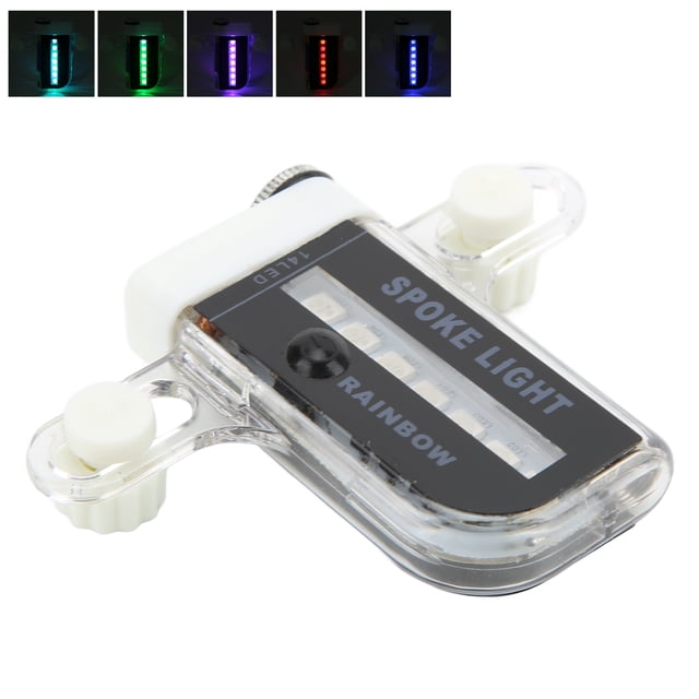 LED Bicycle Spoke Light, Waterproof LED Bike Wheel Light ABS 14 Colorful LEDs Bright for Kids for Night Driving for Adults