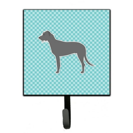 

Carolines Treasures BB3703SH4 Irish Wolfhound Checkerboard Blue Leash or Key Holder 7Hx4.25W multicolor