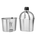 thumbnail image 3 of 2pcs 1000ml 600ml Cantine en Acier Inoxydable Ensemble avec Sac de Couverture pour la Randonnée de Camping en Plein Air, 3 of 7