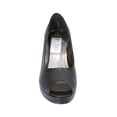 thumbnail image 2 of PEERAGE Ruth Women Extra Wide Width Peep Toe Platform Pump BLACK 10, 2 of 6