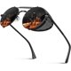 thumbnail image 1 of Gafas de sol para hombre, estilo retro steampunk, marco de metal redondo, gafas polarizadas para hombres y mujeres, 1 of 5