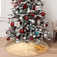thumbnail image 5 of Yiaed Print Christmas Tree Skirt , Tree SkirtsTree Mat for Christmas Winter Holiday Indoor Decorations-30", 5 of 7