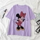 thumbnail image 1 of Mickey Mouse Disney Short Sleeve T-Shirts Devil Minnie Mouse Funny Women's T-Shirt Fashion Streetwear Edgy Female Clothing 2022XXL Gao Jinjia LED, 1 of 2
