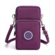 thumbnail image 3 of Bolso cruzado de nailon en morado, mochila multipropósito con correa y bolso de pecho, 3 of 7