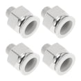 thumbnail image 1 of Conectores de aire de empuje únicos Bargains 5/8" con rosca macho, conector rápido de línea de aire de plástico y metal 1/4"BSPT 4 piezas tono blanco plateado, 1 of 1