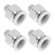 thumbnail image 1 of Conectores de aire de empuje únicos Bargains 5/8" con rosca macho, conector rápido de línea de aire de plástico y metal 1/4"BSPT 4 piezas tono blanco plateado, 1 of 1