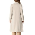 thumbnail image 3 of INSPIRE CHIC Double Breasted Coat for Women's Notched Lapel Collar Classic Winter Overwear, 3 of 5
