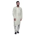 thumbnail image 1 of Atasi Solid Kurta Pajama For Men Asymmetric Style Casual Summer Clothing, 1 of 5