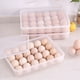 thumbnail image 4 of Wosthever 3 uds portahuevos cubiertos con 24 compartimentos bandeja de almacenamiento de plástico transparente apilable dispensador Visible de Organizadores de utensilios de cocina Wosthever HA066983-00B, 4 of 6
