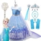 thumbnail image 2 of Disfraz de Elsa y Anna de Disney, ropa de fiesta de cumpleaños de 2024, disfraz de Frozen, vestido de princesa de la Reina de las Nieves, vestido de Halloween para niños, Vesidos, 2 of 5