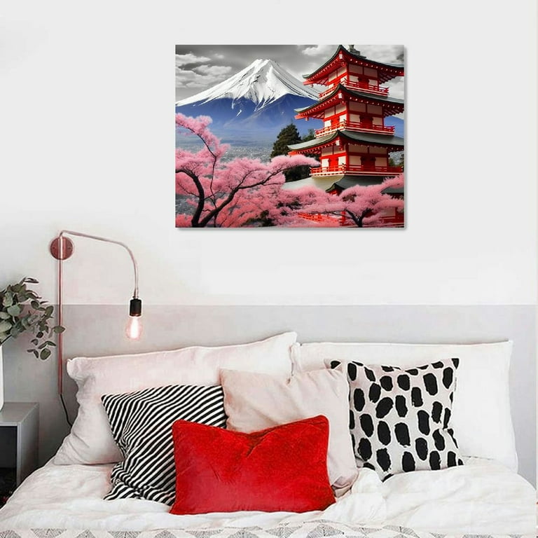 FUHAIHUA Canvas Wall Art - Forest River Landscape Painting, 20x40 Inches, Ready To Hang 3 thumbnail image