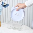 thumbnail image 4 of Queroig Snack Plate Cute Bear Pattern Easy to Clean Stackable Round Edges Multipurpose Plastic Space Saving Fruit Dish Kitchen Tableware, 4 of 7