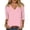 Z-Hot Pink, variant on Womens Tops 3/4 Sleeve T-shirts for Women Fashion Loose Casual V-Neck Three Quarter Length Sleeve Solid Pullover Tops Z-Green XXL