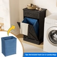 thumbnail image 5 of GETYES Single Tilt-Out Waste and Recycling Cabinet with Concealed Drawer, Gray, 35.83 x 12.99 x 20.47 Inches, 5 of 8