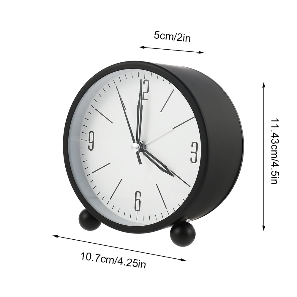 Zeokiar Silent Sweep Analogue Alarm Clock Battery Powered Desk Bedside Clock
