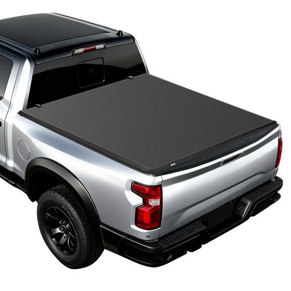 VEVOR Soft Tri-Fold Truck Bed Tonneau Cover, Compatible with 2009-2025 Dodge Ram 1500 (Incl. Classic & New) 5.7 ft (67.4 in) Bed, Fleetside Without Rambox, Split Tailgate, and Track System