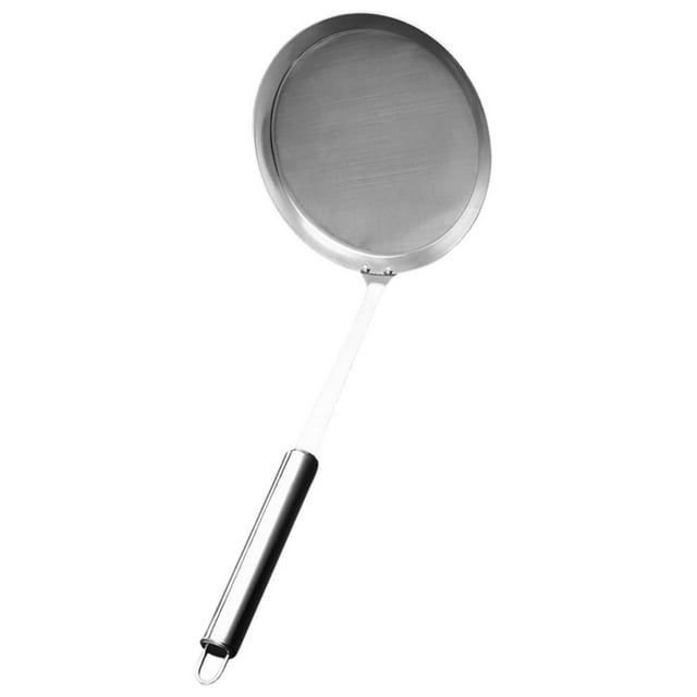 Mesh Stainless Colander 304 Stainless Strainer Spoon Extra Mesh Strainer With Handle Sieve Mesh Colander Spoon Strainer Oil Filter Food Strainer Kitchen Gadget