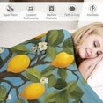 thumbnail image 3 of Fenyluxe Lemons Flowers Print Throw Blanket Lightweight Soft Blanket for All Seasons - Bed Sofa Living Room Decor 60x80in, 3 of 6
