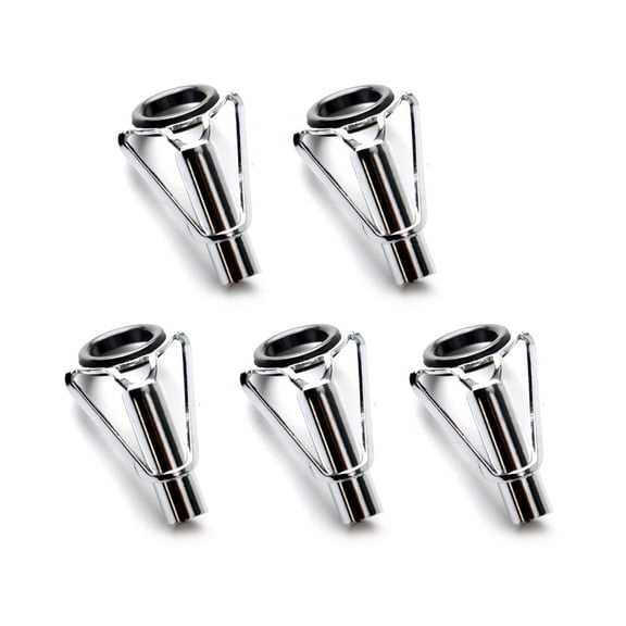 5Pcs Fishing Rod Guides Tips Top Stainless Steel Building Repair Eye Ceramic Rings Kit Saltwater Freshwater Fishing Tool