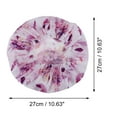 thumbnail image 2 of Unique Bargains 1 Pc Durable Shower Cap for Business Travel White Purple Waterproof Polyester PEVA, 2 of 6