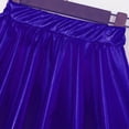 thumbnail image 6 of Aislor Youth Girls Metallic Athletic Dance Pleated Mini Skirts High Waist Scooter Skater Skort 2-16 Royal Blue 10-12, 6 of 6