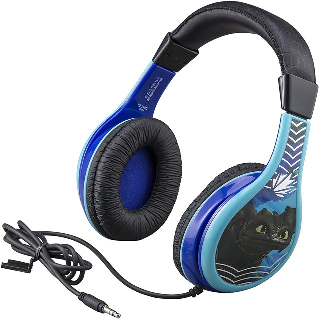 Auriculares para niños de Cómo entrenar a tu dragón con limitador de volumen para una escucha segura
